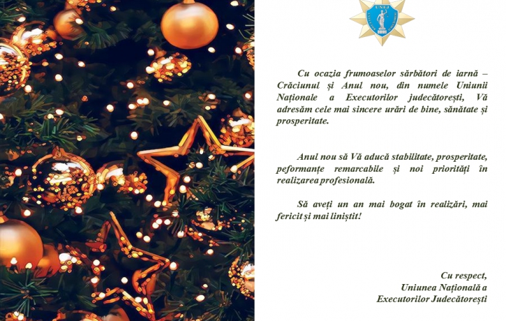Un an nou și Crăciun fericit!