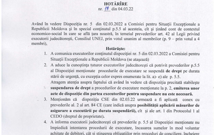 În atenția executorilor judecătorești