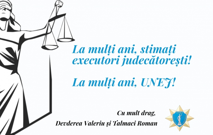 Felicitări de ziua executorului judecătoresc